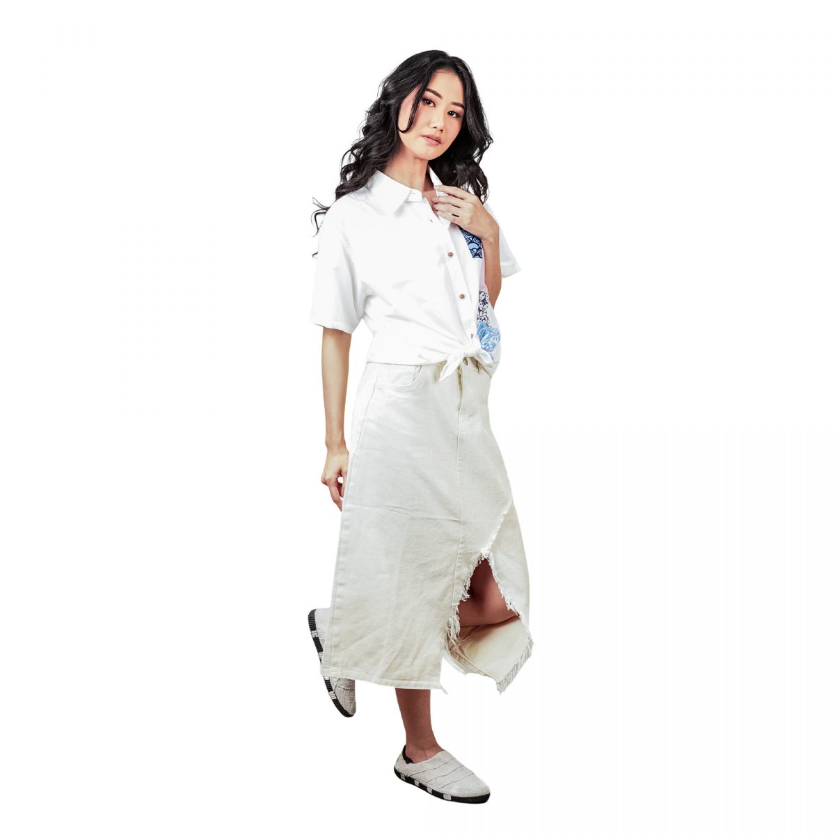 Mozaic Shirt Broken White - Image 4