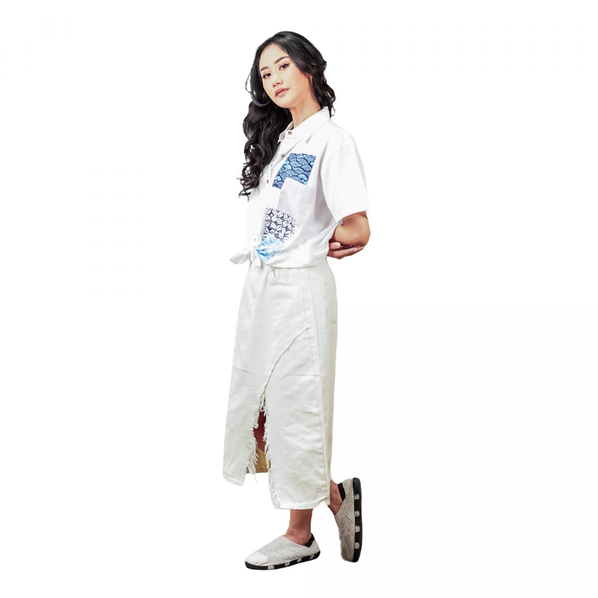 Mozaic Shirt Broken White - Image 3