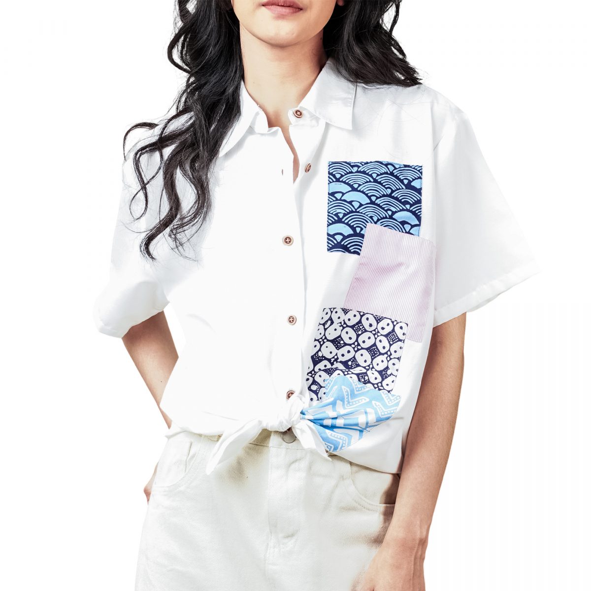 Mozaic Shirt Broken White - Image 2