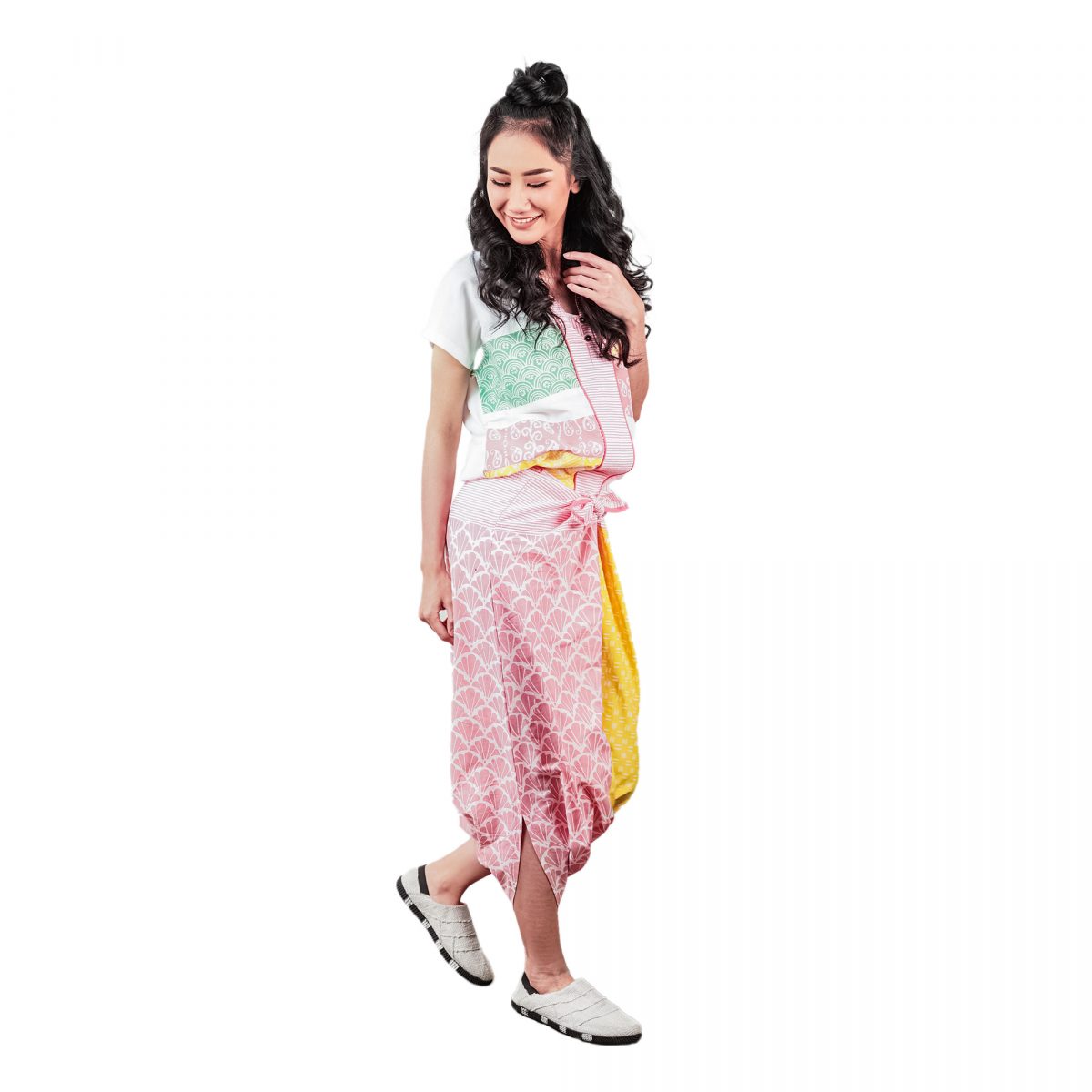 Kimiko Blouse White Pink - Image 6