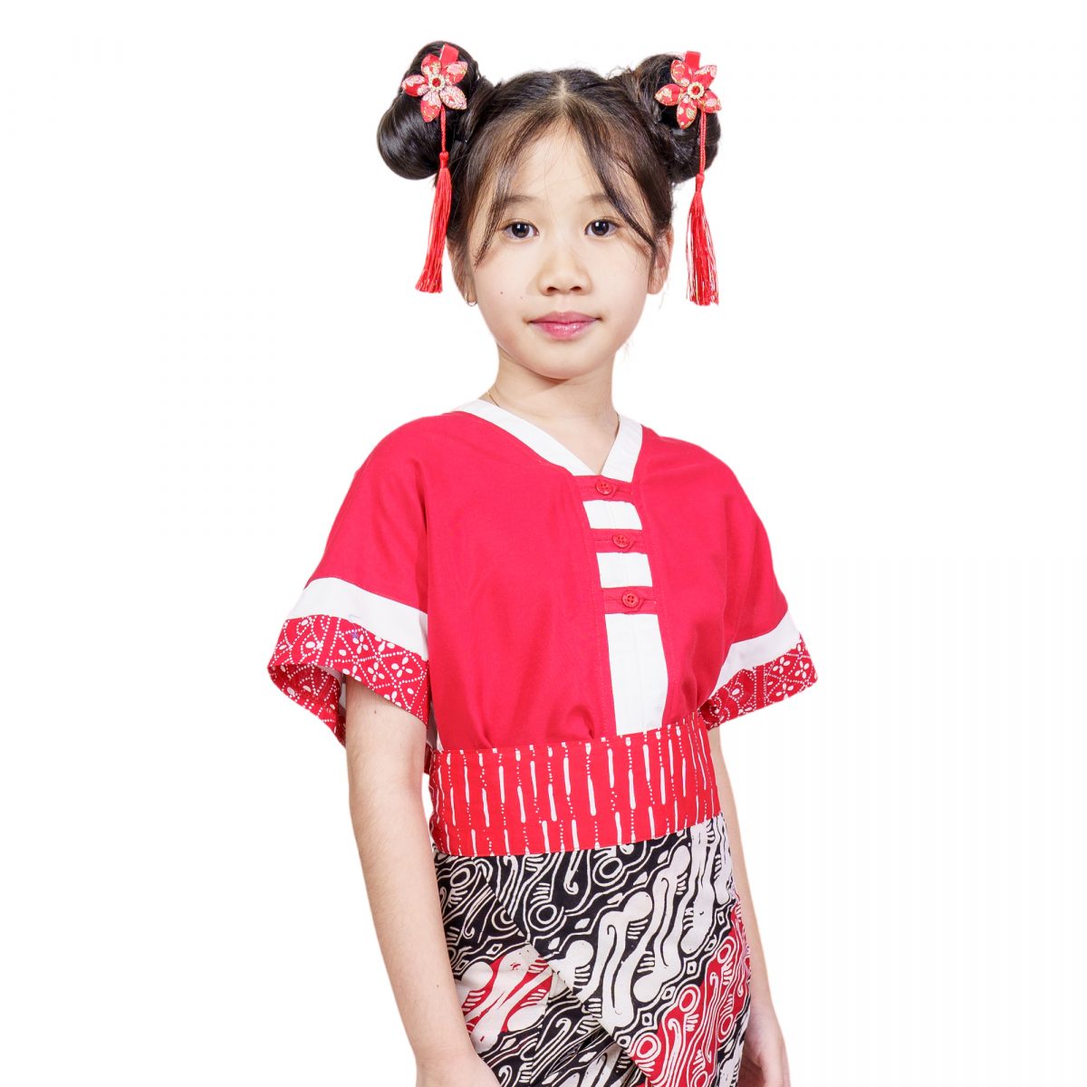 Aubrey Blouse Kids Red Cream