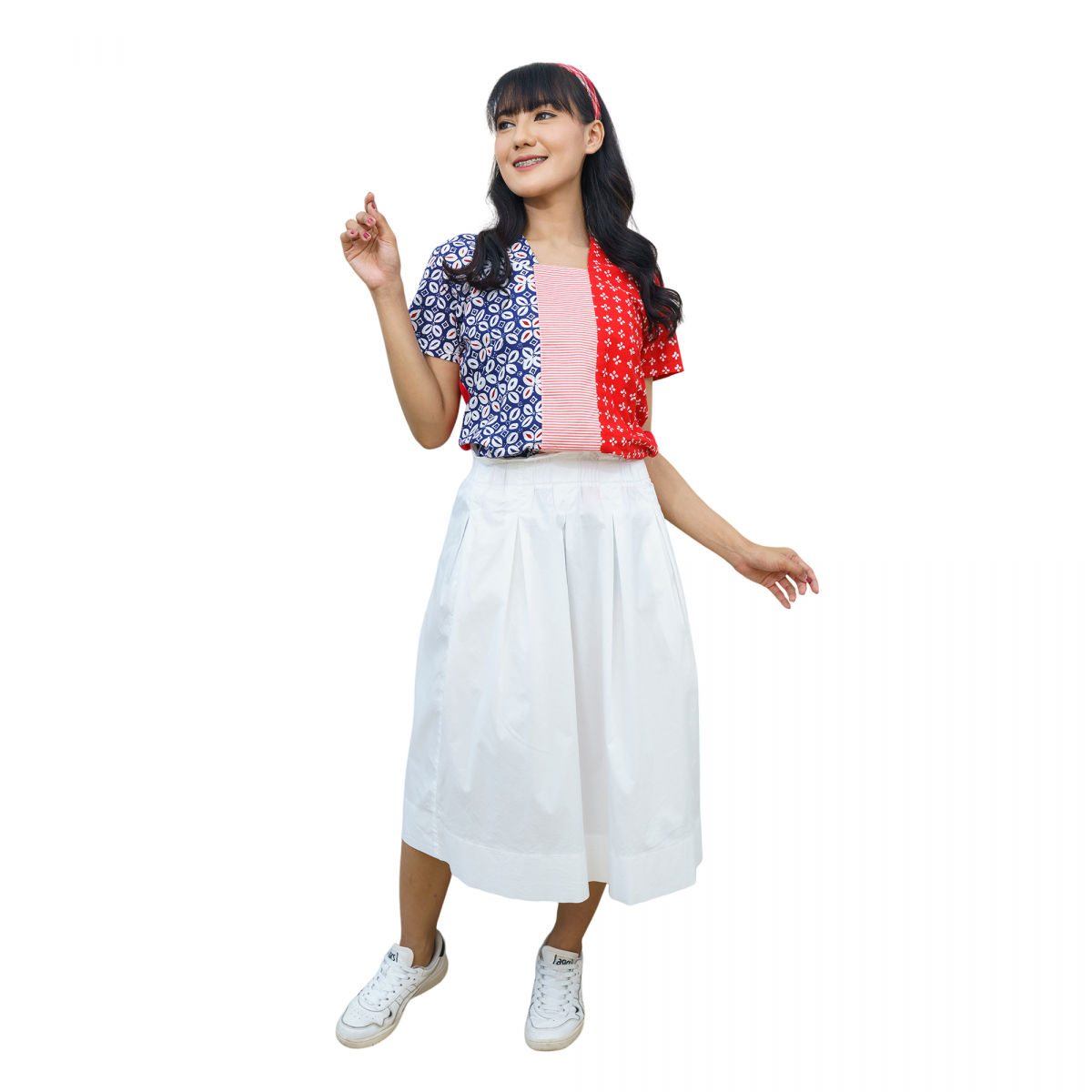 Sheisha Blouse Red Navy - Image 6