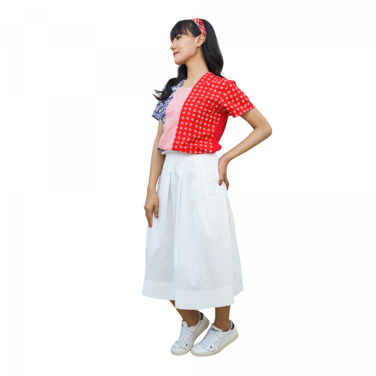 Sheisha Blouse Red Navy - Image 3