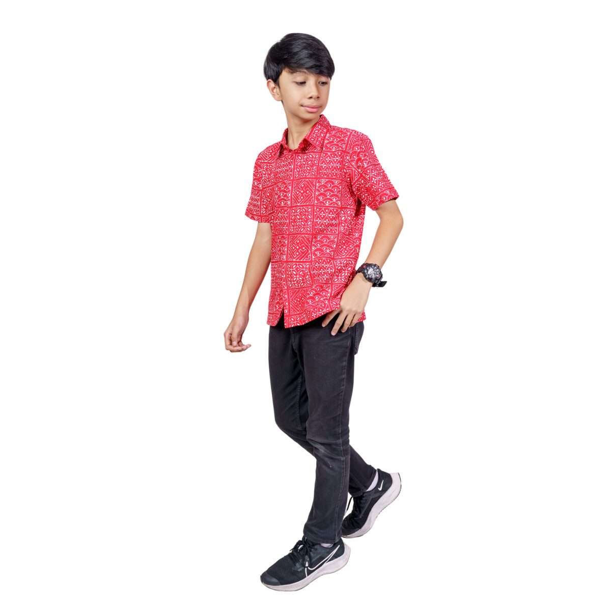 Aariz Shirt Kids Red - Image 3