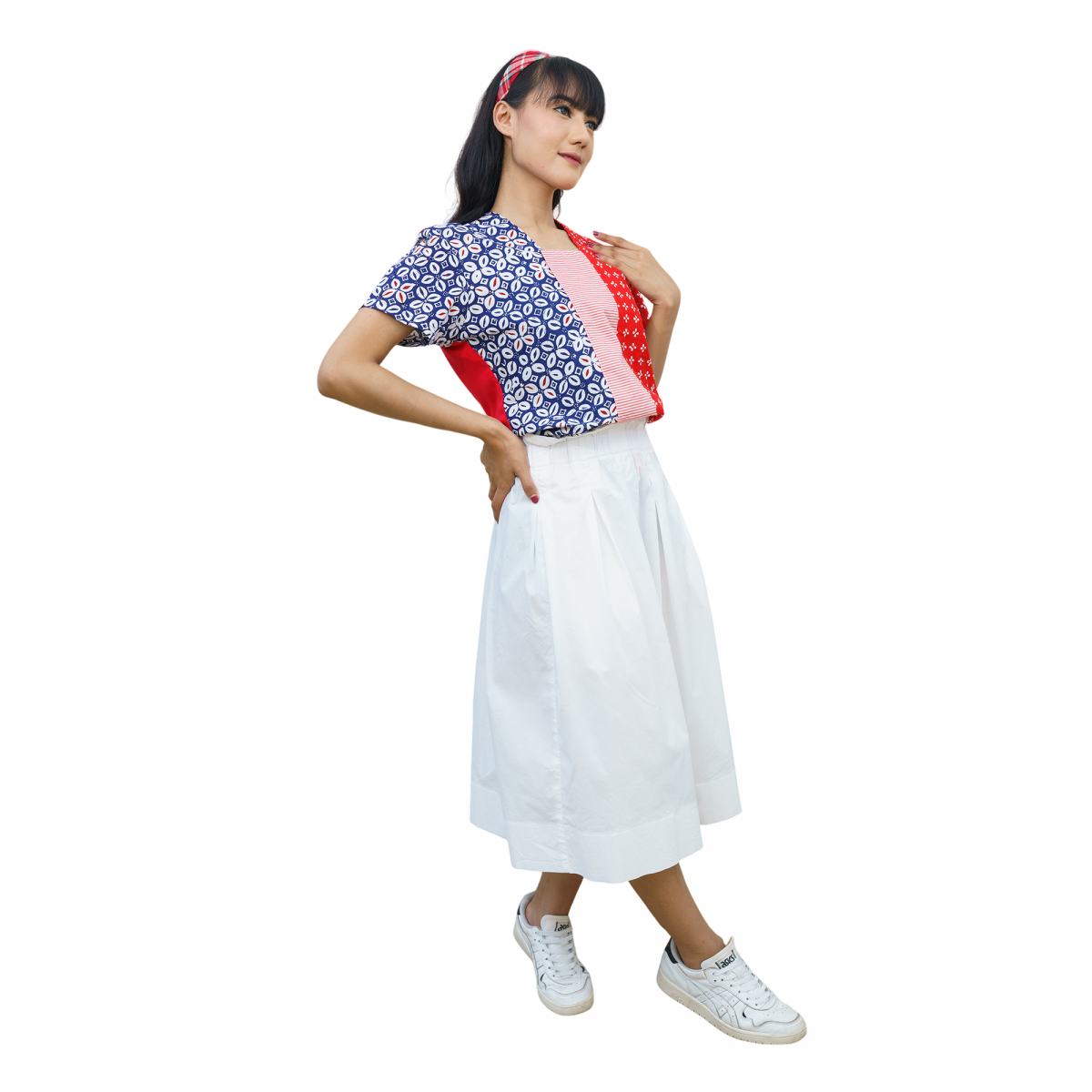 Sheisha Blouse Red Navy - Image 4