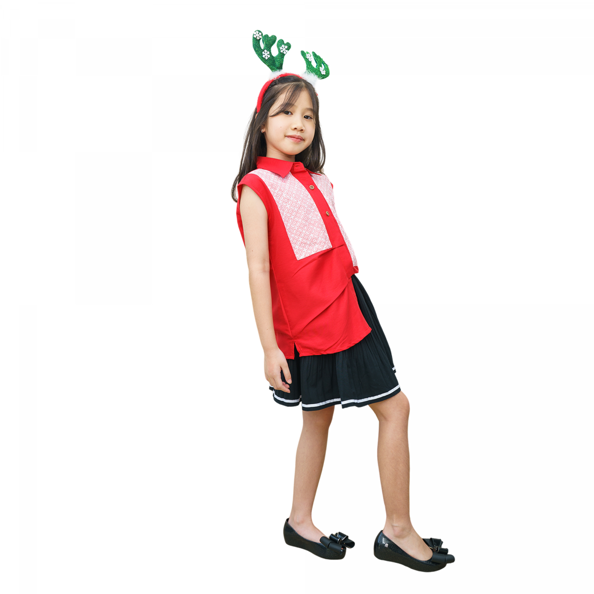 Naomi Shirt Kids Red - Image 3