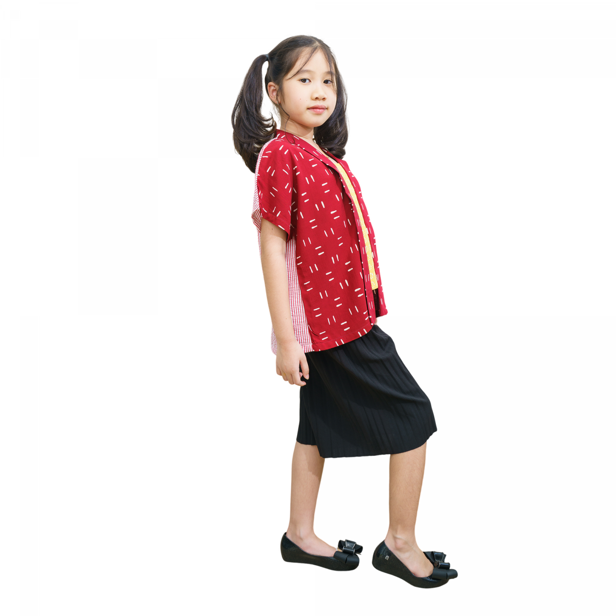 Nadia Blouse Kids Red - Image 3
