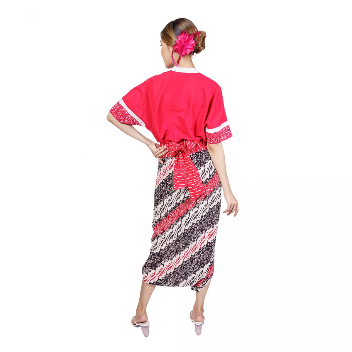 Aubrey Blouse Red Cream - Image 5