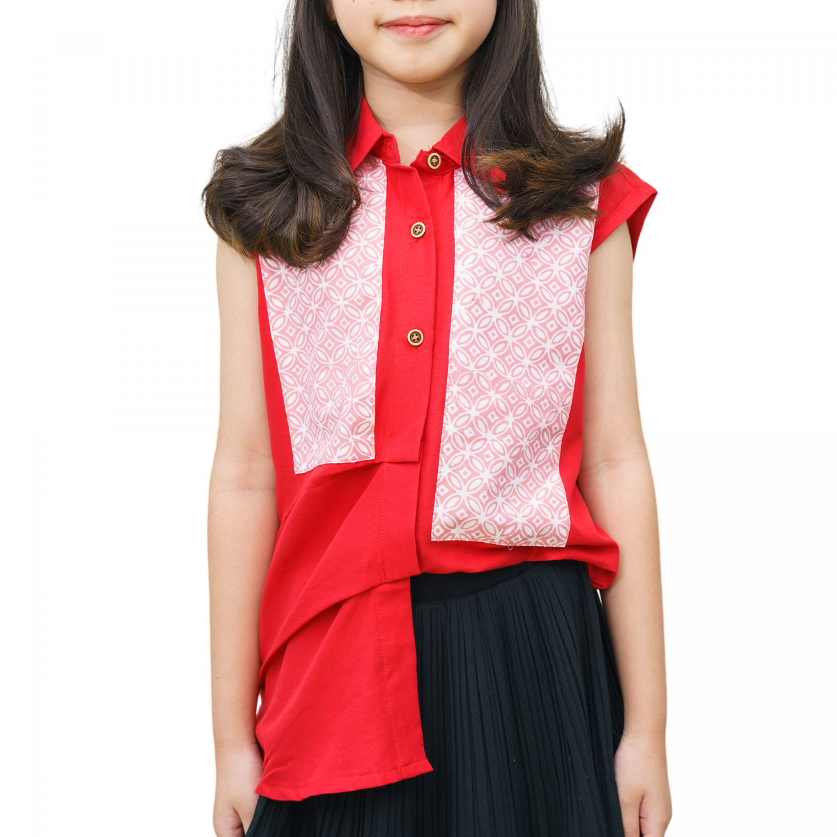 Naomi Shirt Kids Red - Image 2