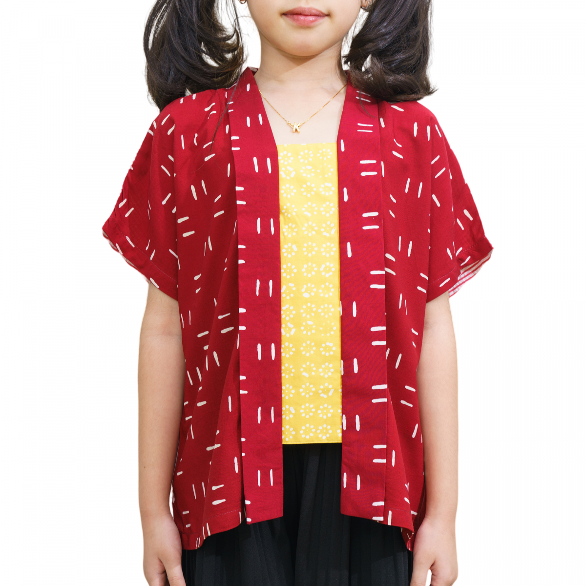 Nadia Blouse Kids Red - Image 2