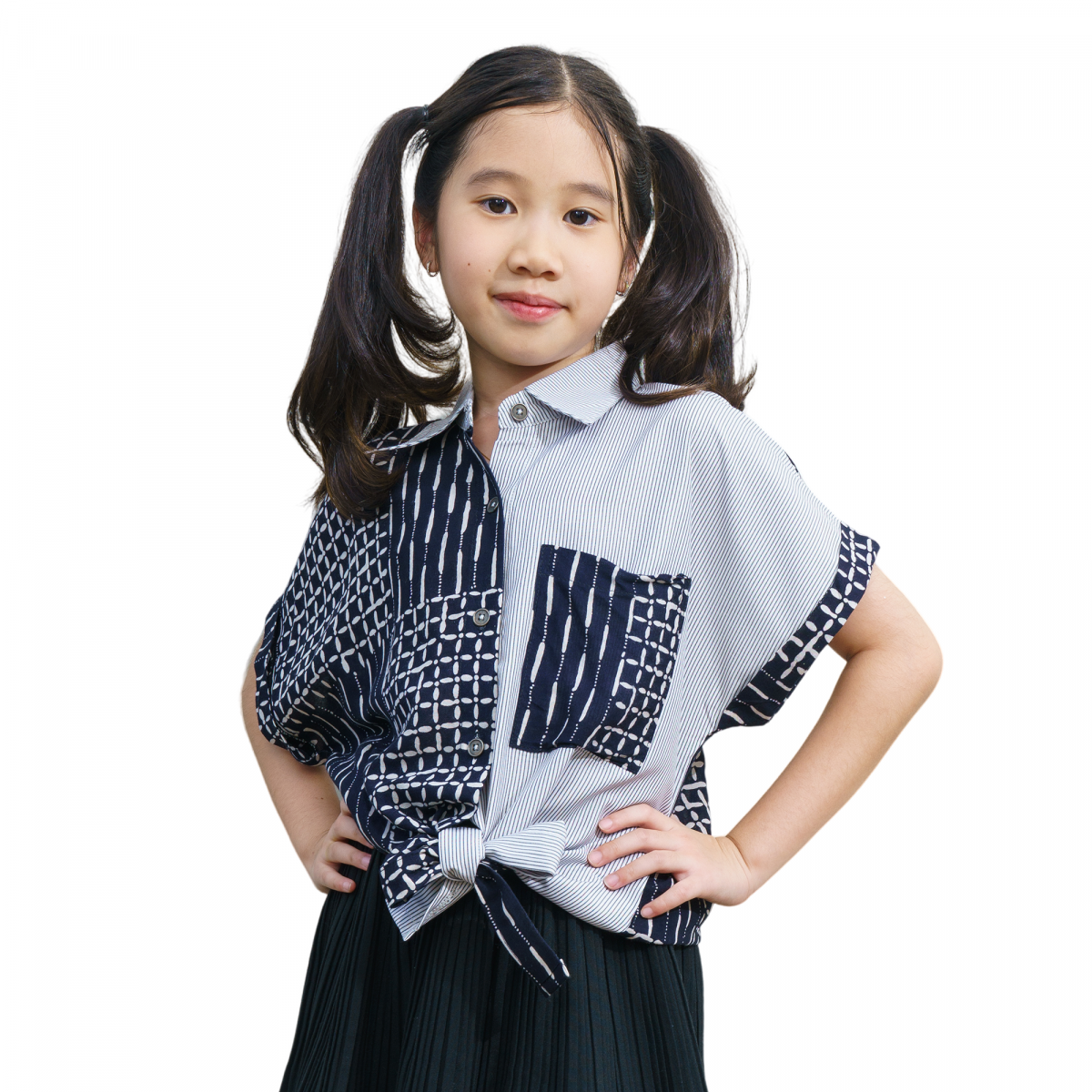 Esther Shirt Black White