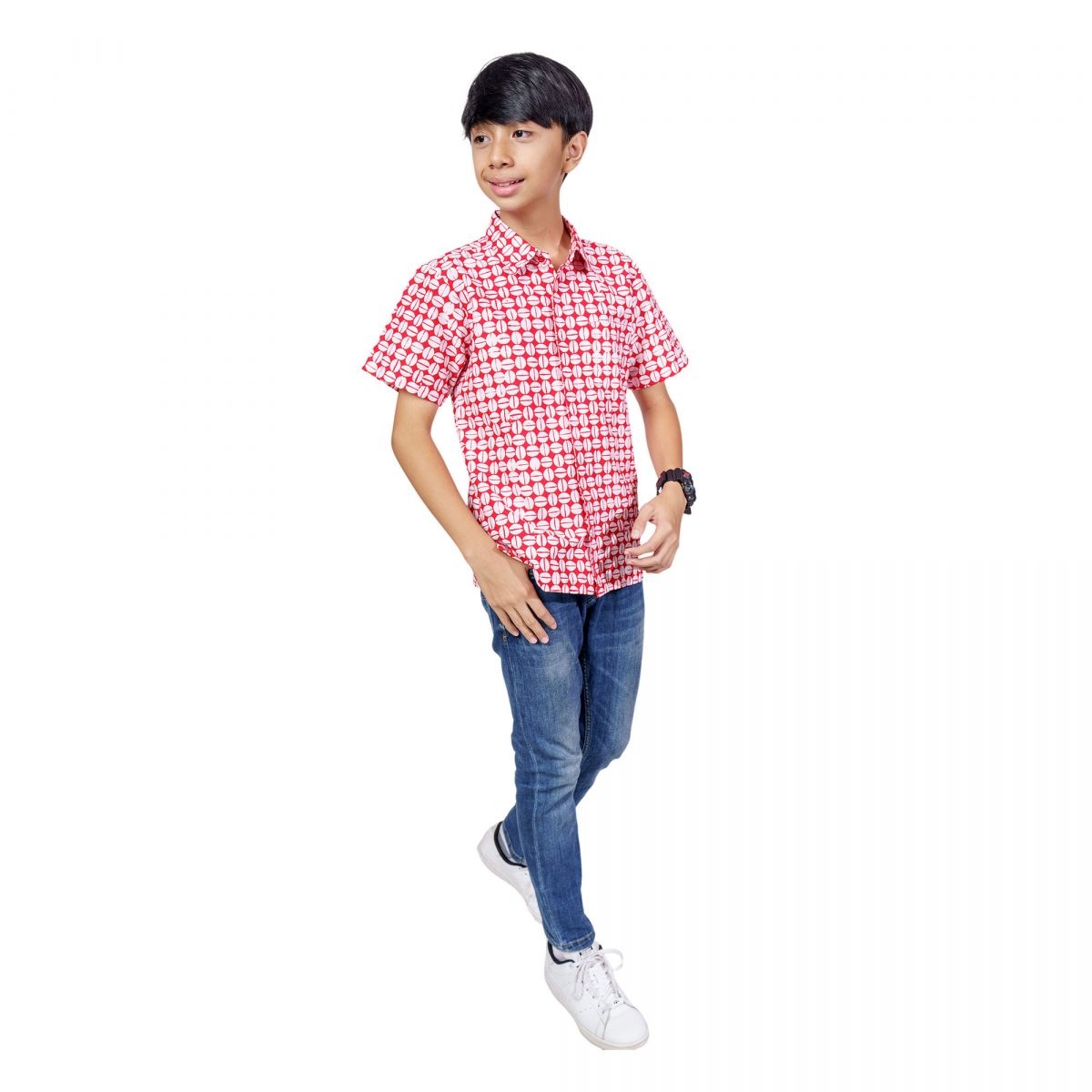Brady Shirt Kids Red - Image 6
