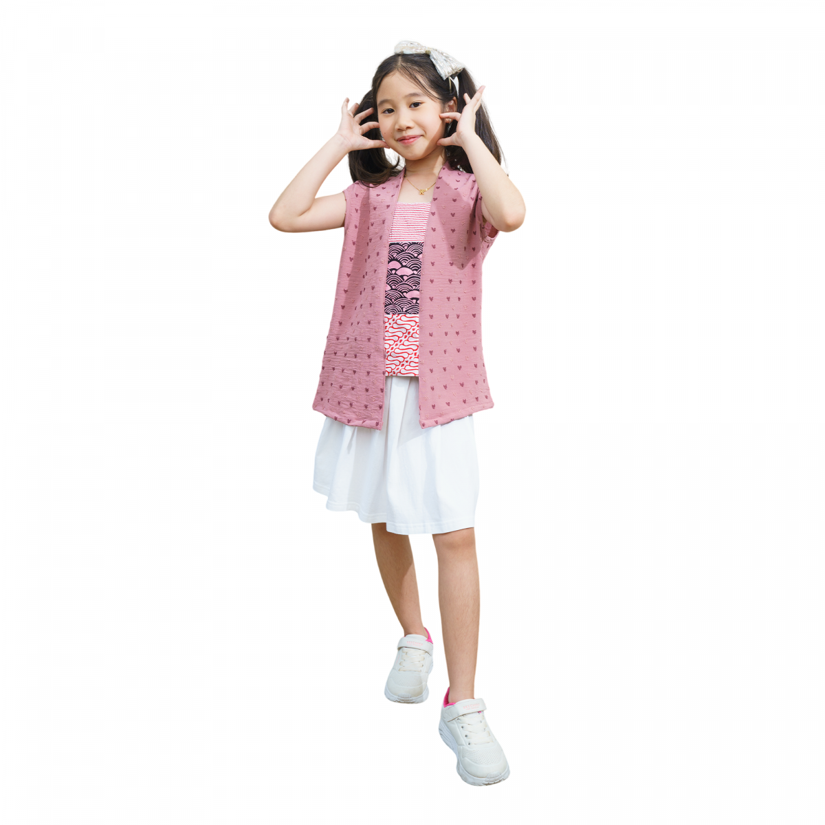 Amara Blouse Kids Heart Dusty Pink - Image 6