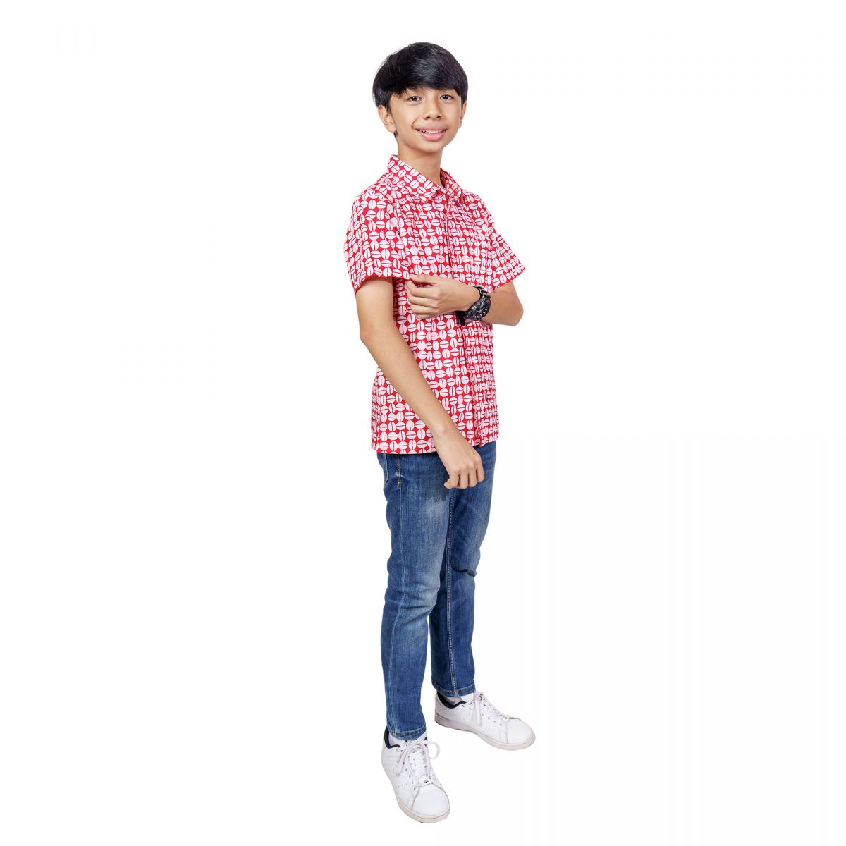 Brady Shirt Kids Red - Image 4