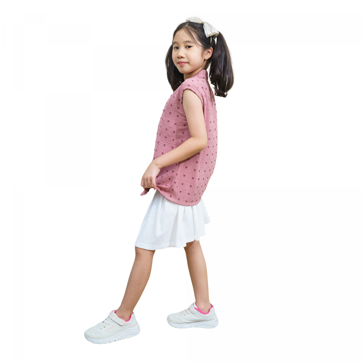 Amara Blouse Kids Heart Dusty Pink - Image 4