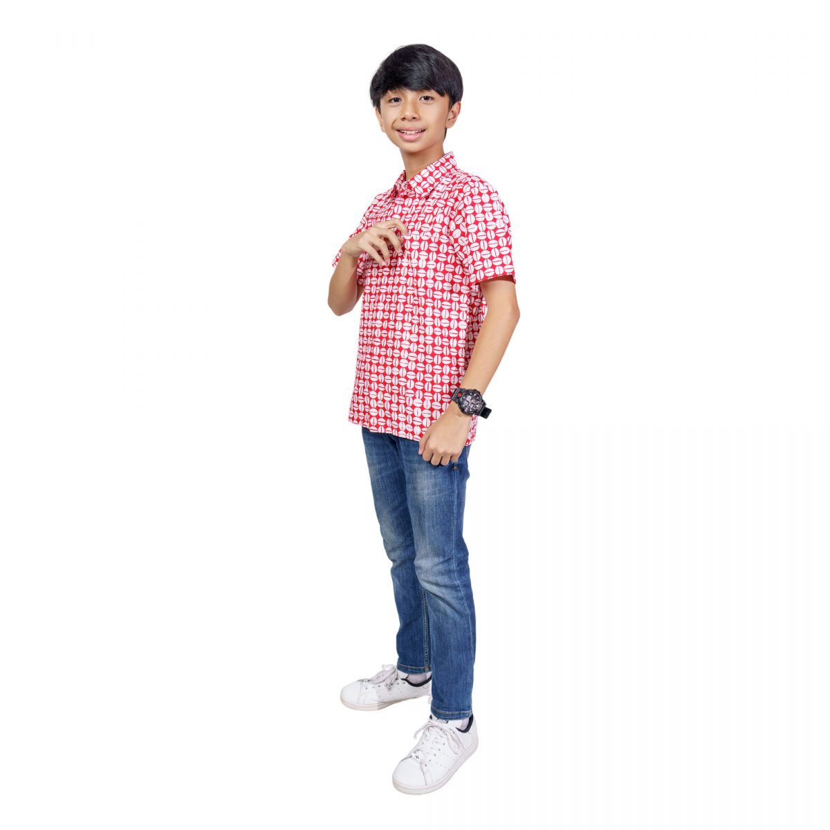Brady Shirt Kids Red - Image 3