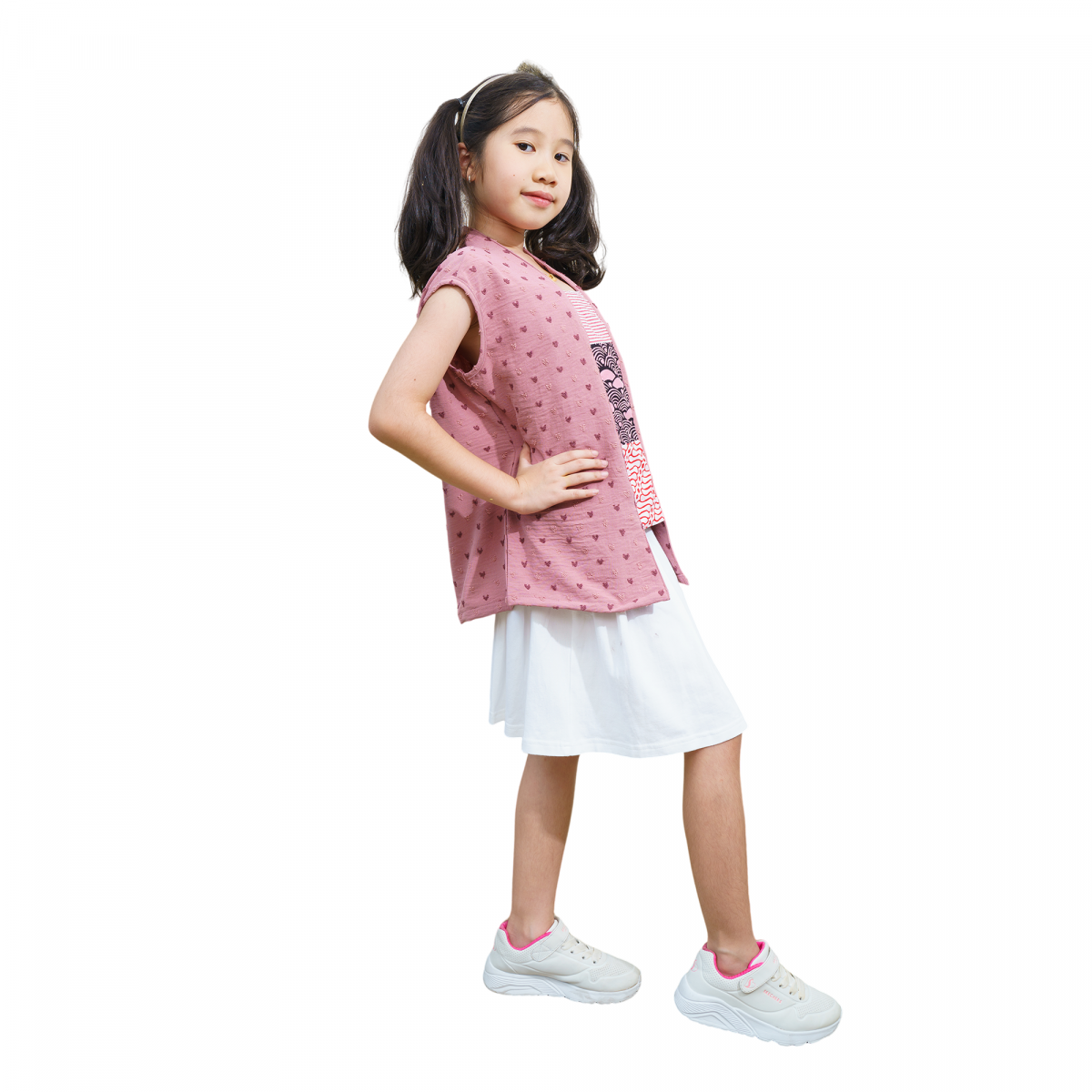 Amara Blouse Kids Heart Dusty Pink - Image 3
