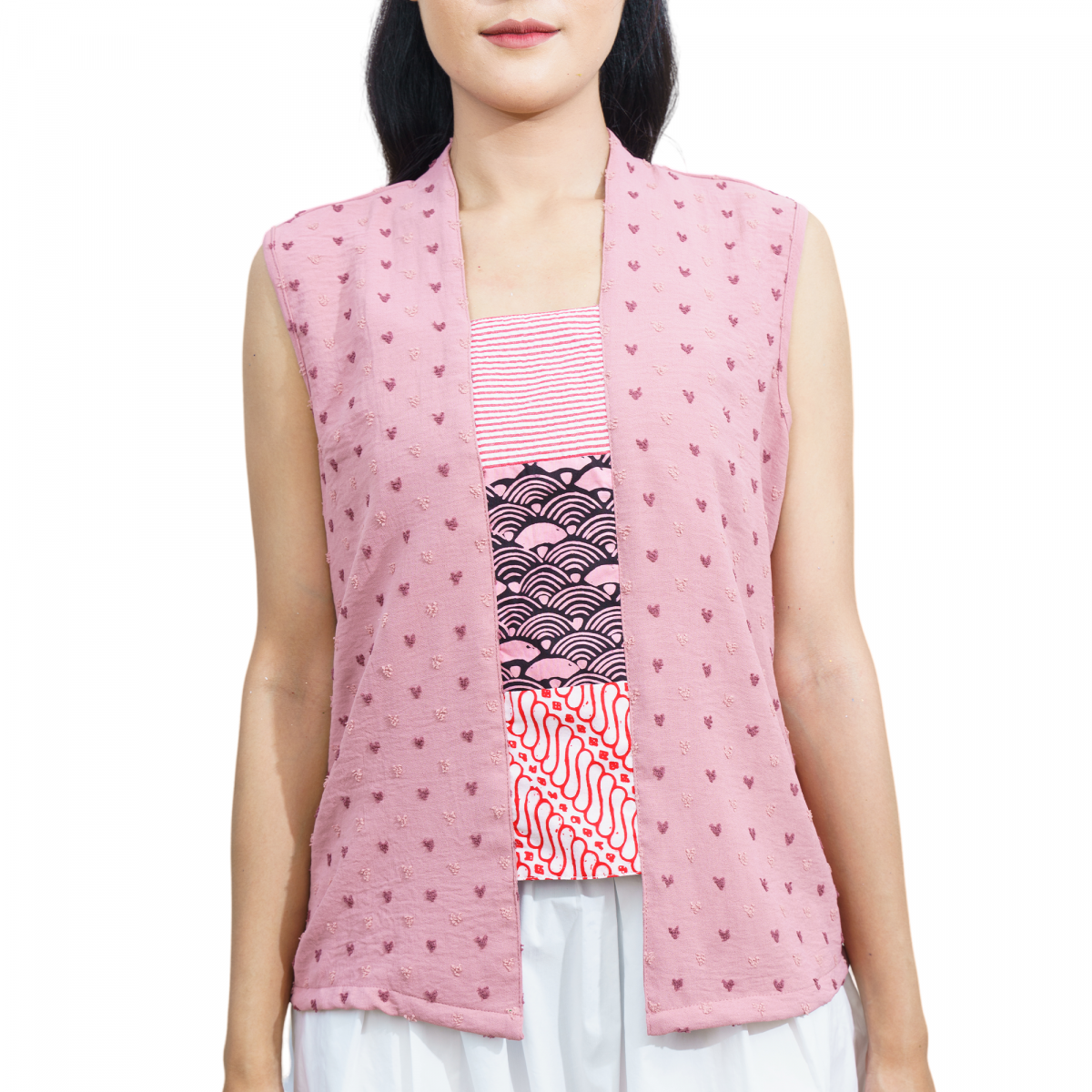 Amara Blouse Heart Dusty Pink - Image 2