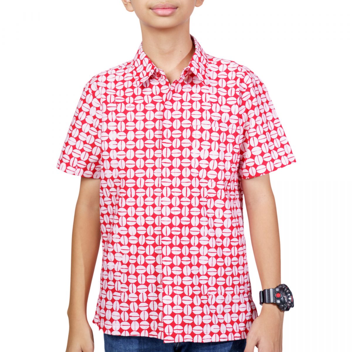 Brady Shirt Kids Red - Image 2