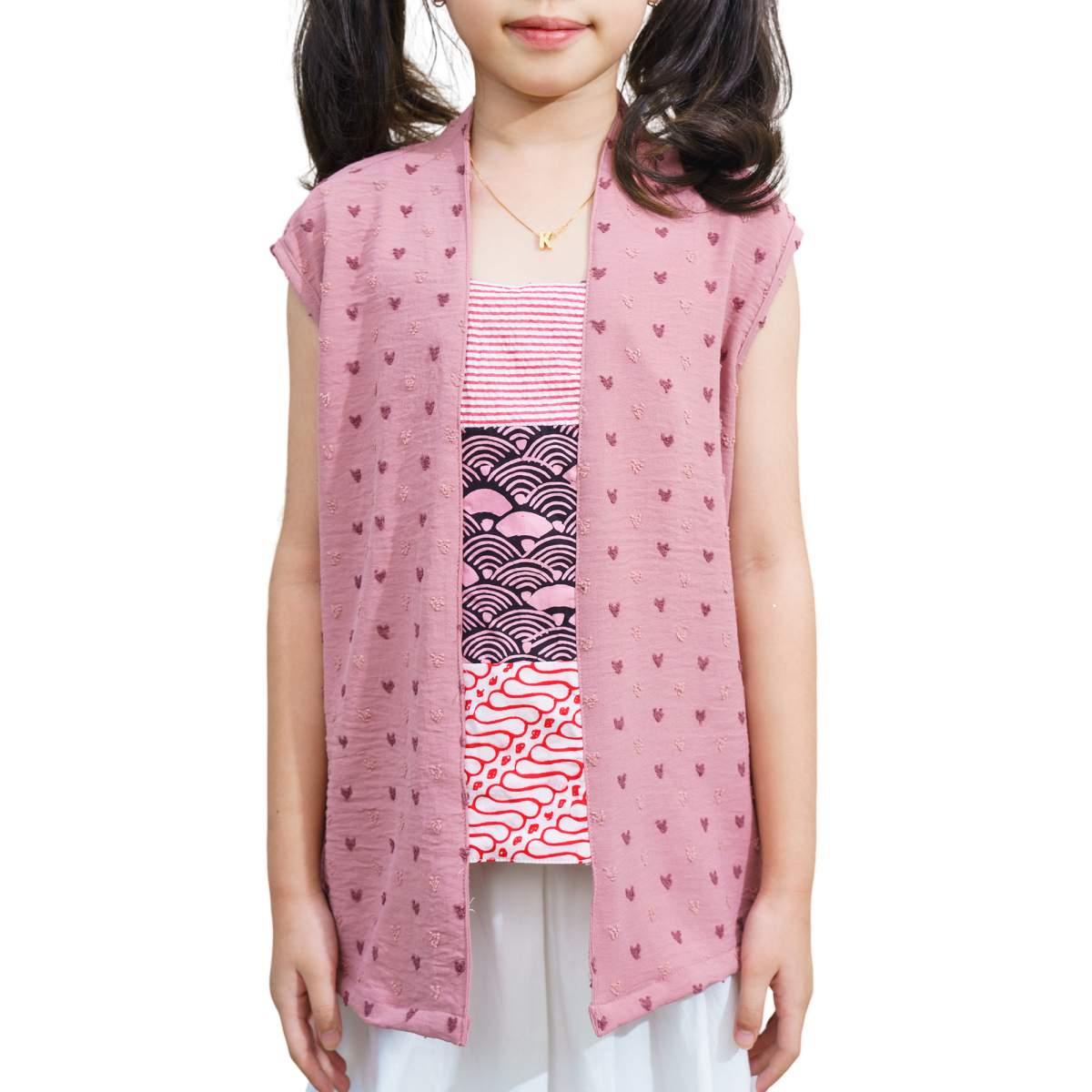 Amara Blouse Kids Heart Dusty Pink - Image 2