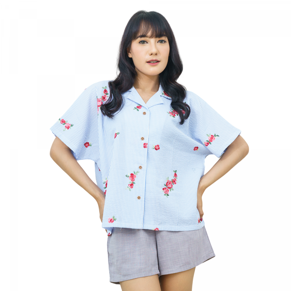 Loria Shirt Stripe Blue