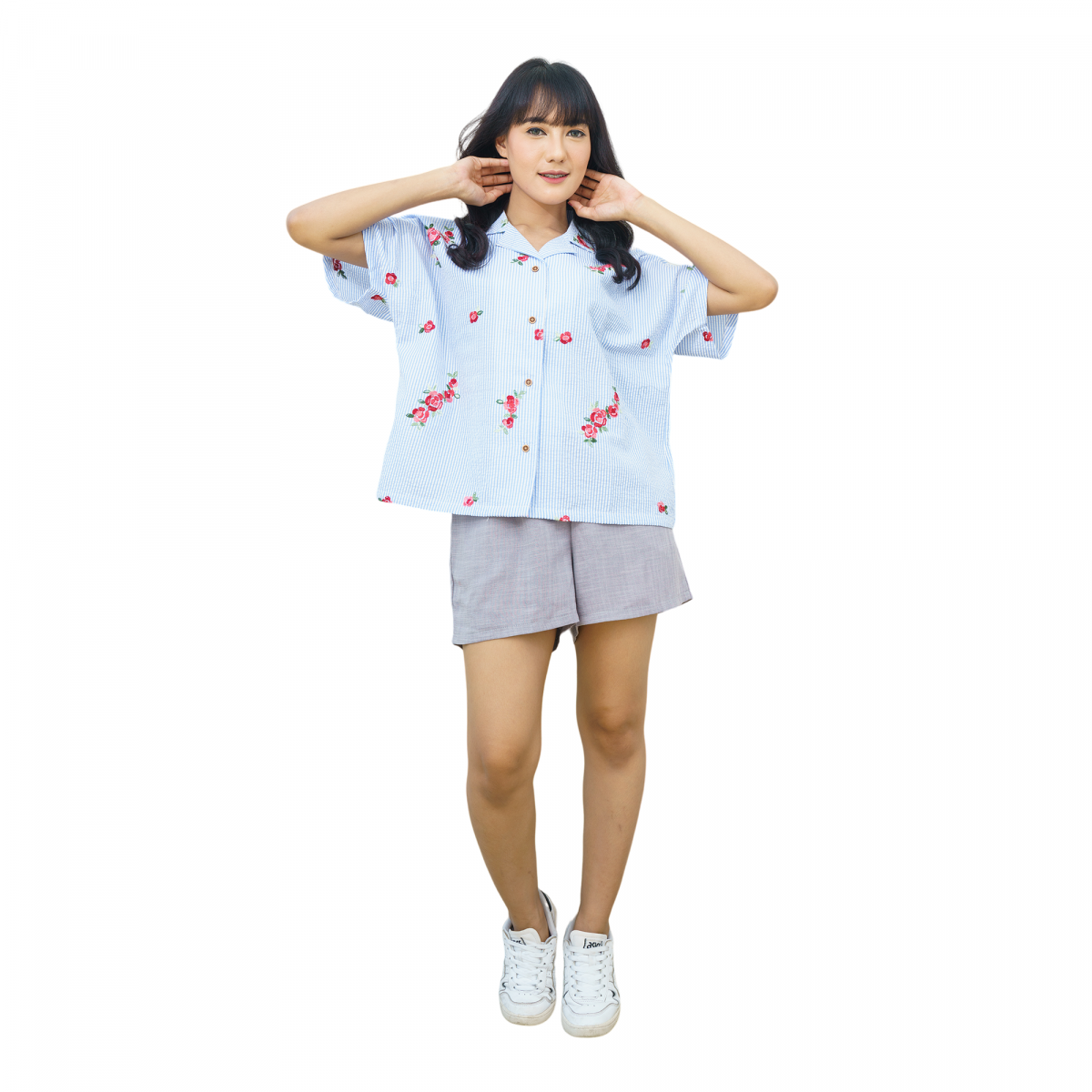 Loria Shirt Stripe Blue - Image 6