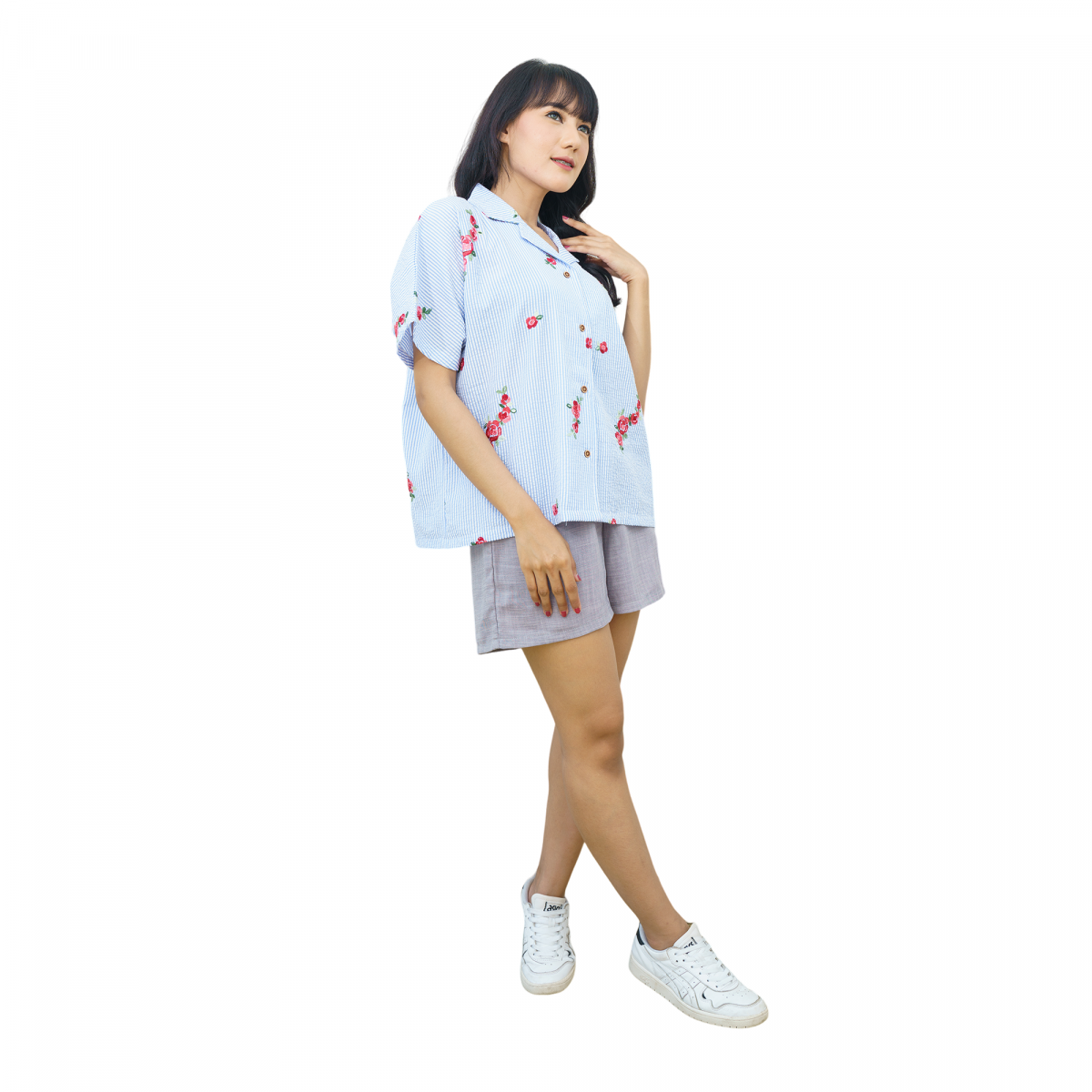 Loria Shirt Stripe Blue - Image 4