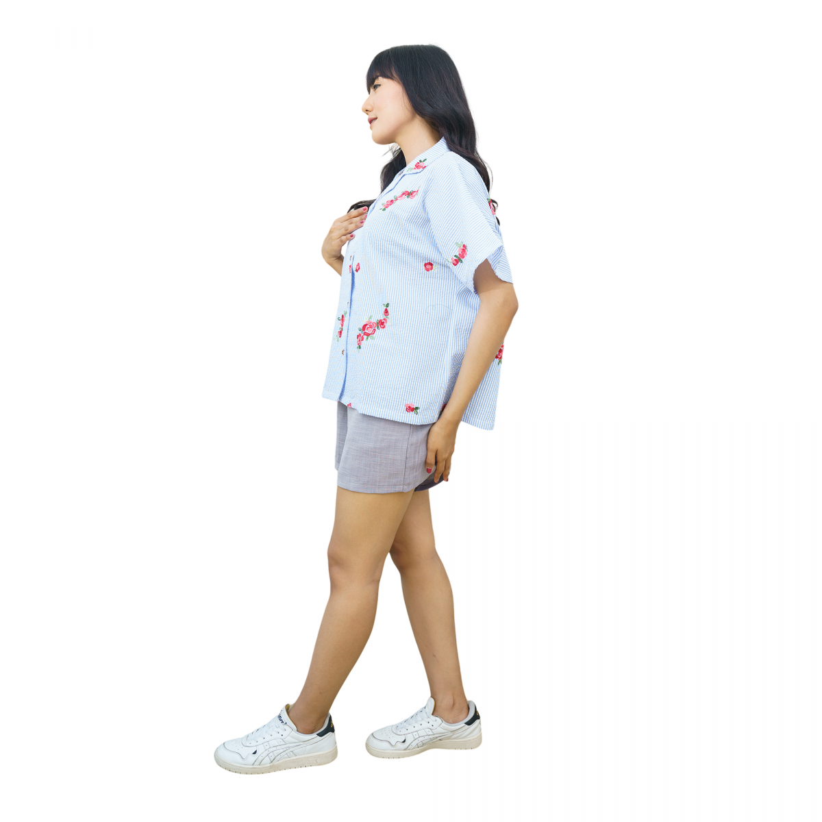 Loria Shirt Stripe Blue - Image 3