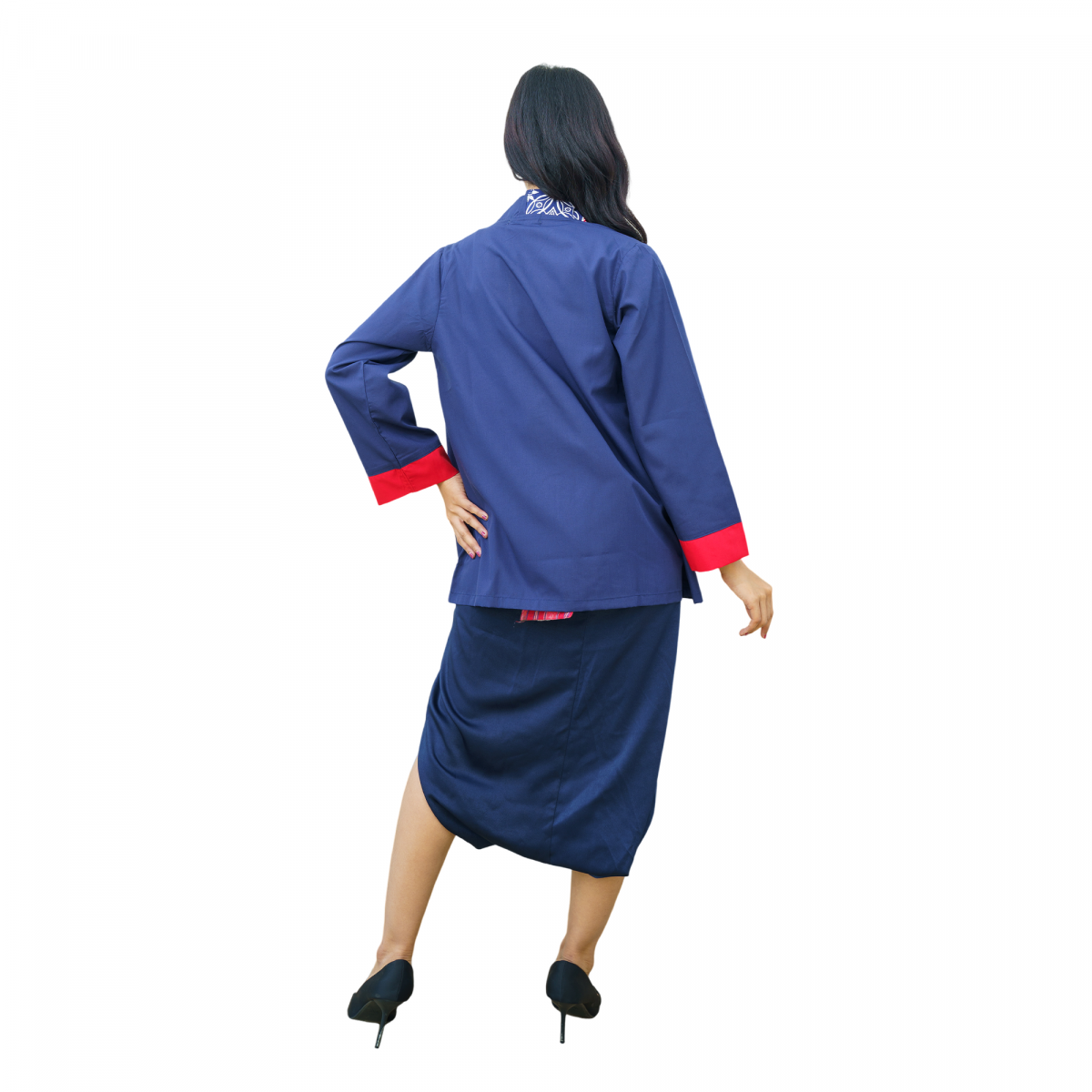 Tiffany Blazer Navy Red - Image 5