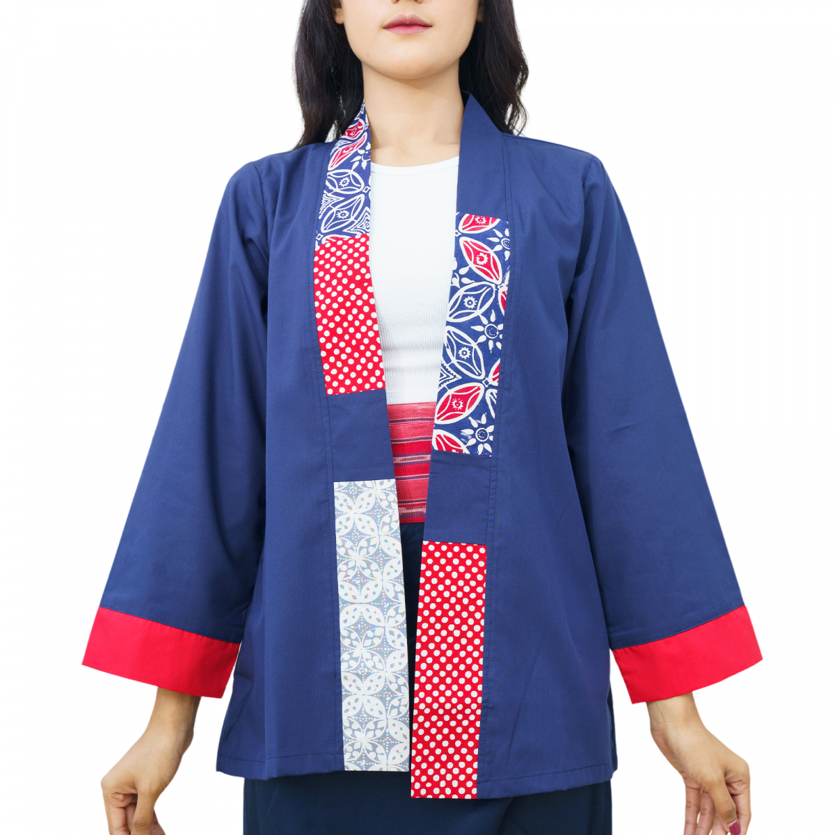Tiffany Blazer Navy Red - Image 2