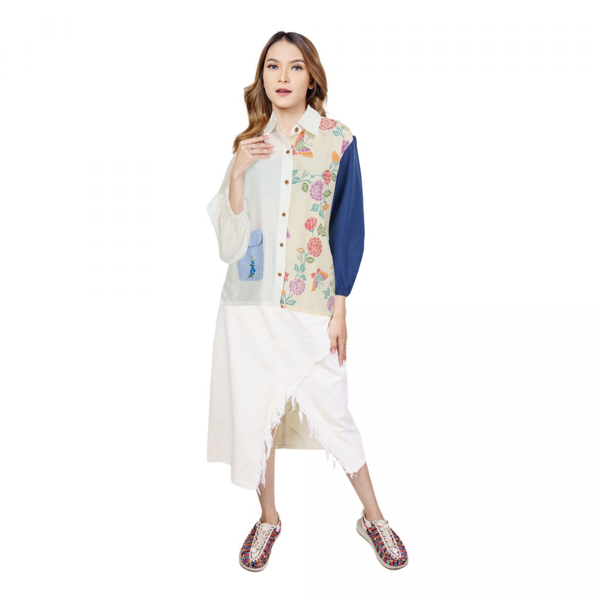 Midori Shirt Flower Cream - Image 6