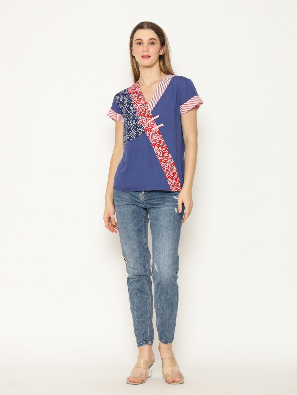 Melissa Blouse Kawung Navy - Image 8