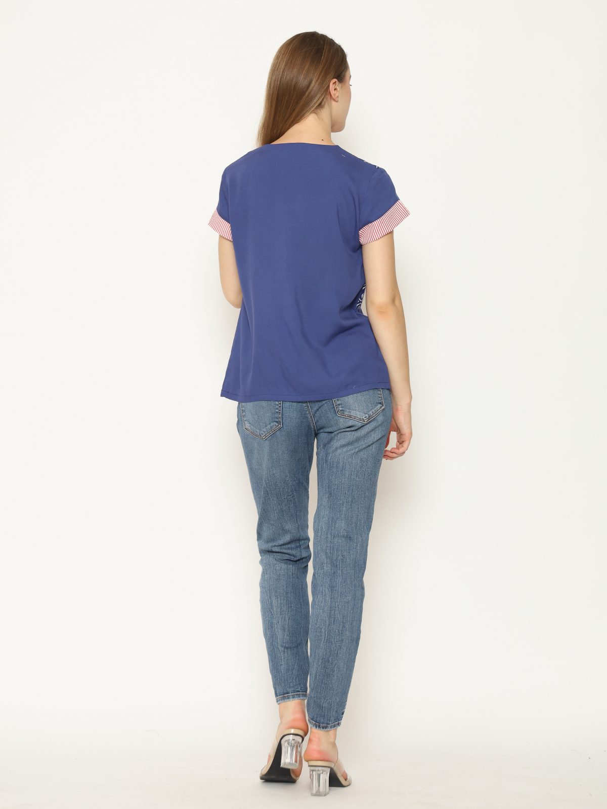 Melissa Blouse Kawung Navy - Image 7