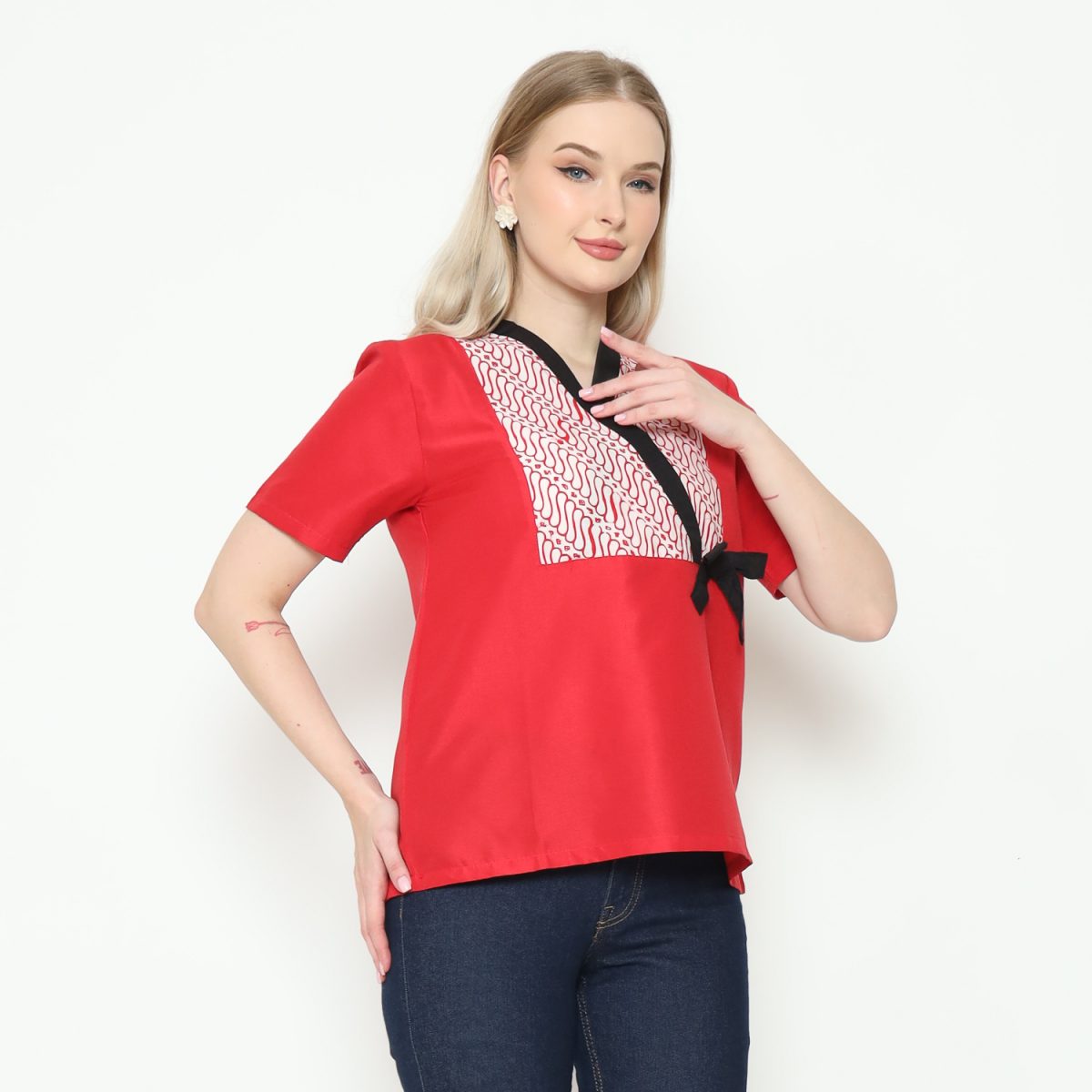 Rose Blouse Red - Image 4