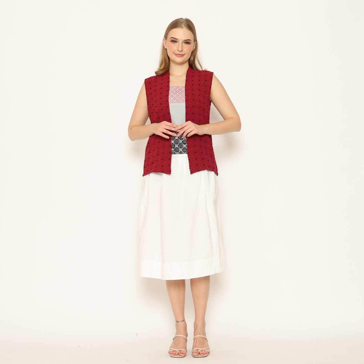 Amara Blouse Heart Maroon - Image 6