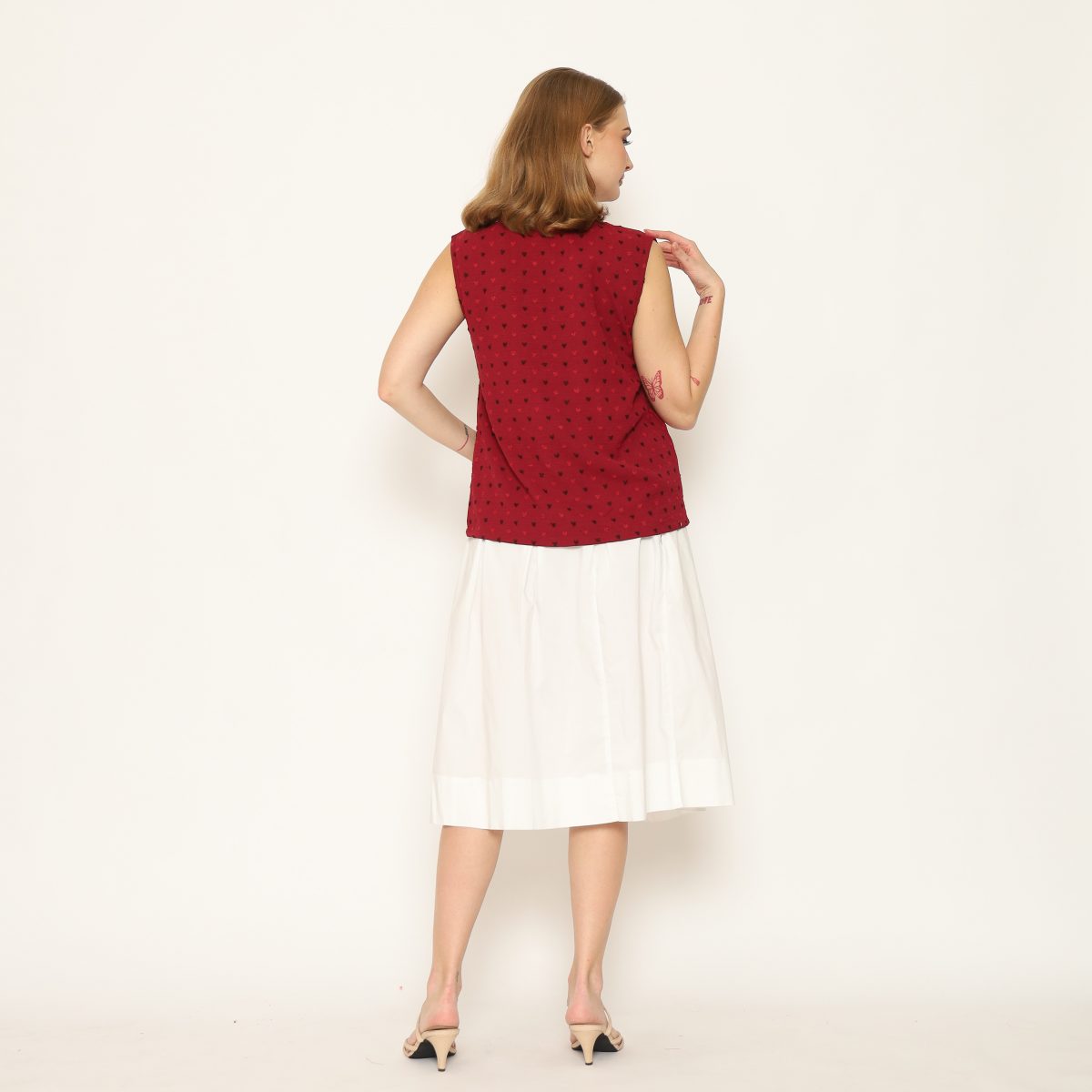 Amara Blouse Heart Maroon - Image 5