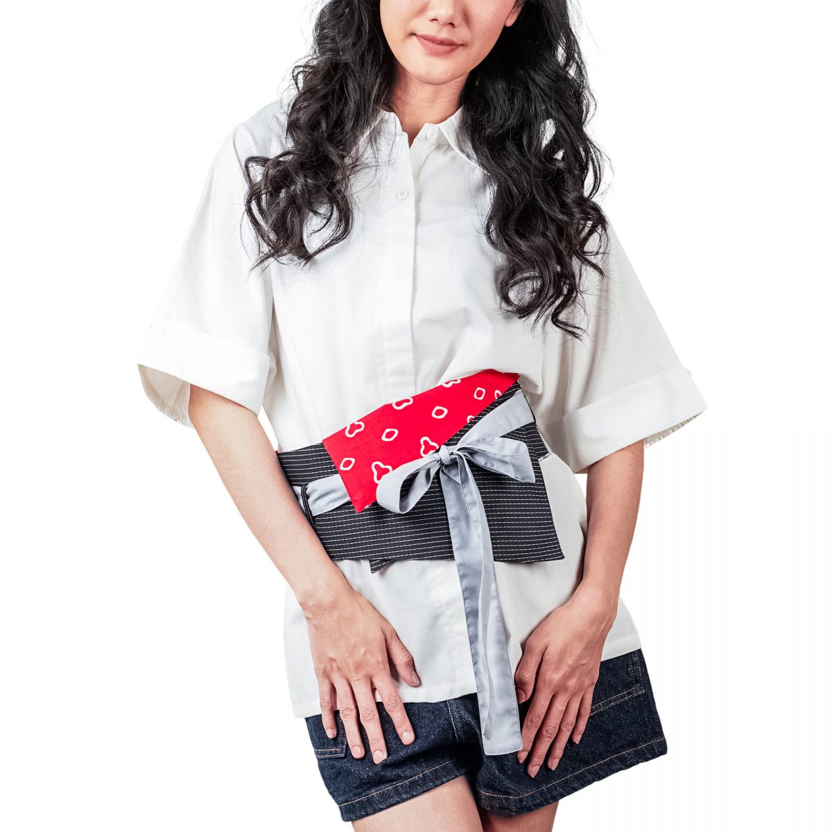 Obi Belt Black Red - Image 2