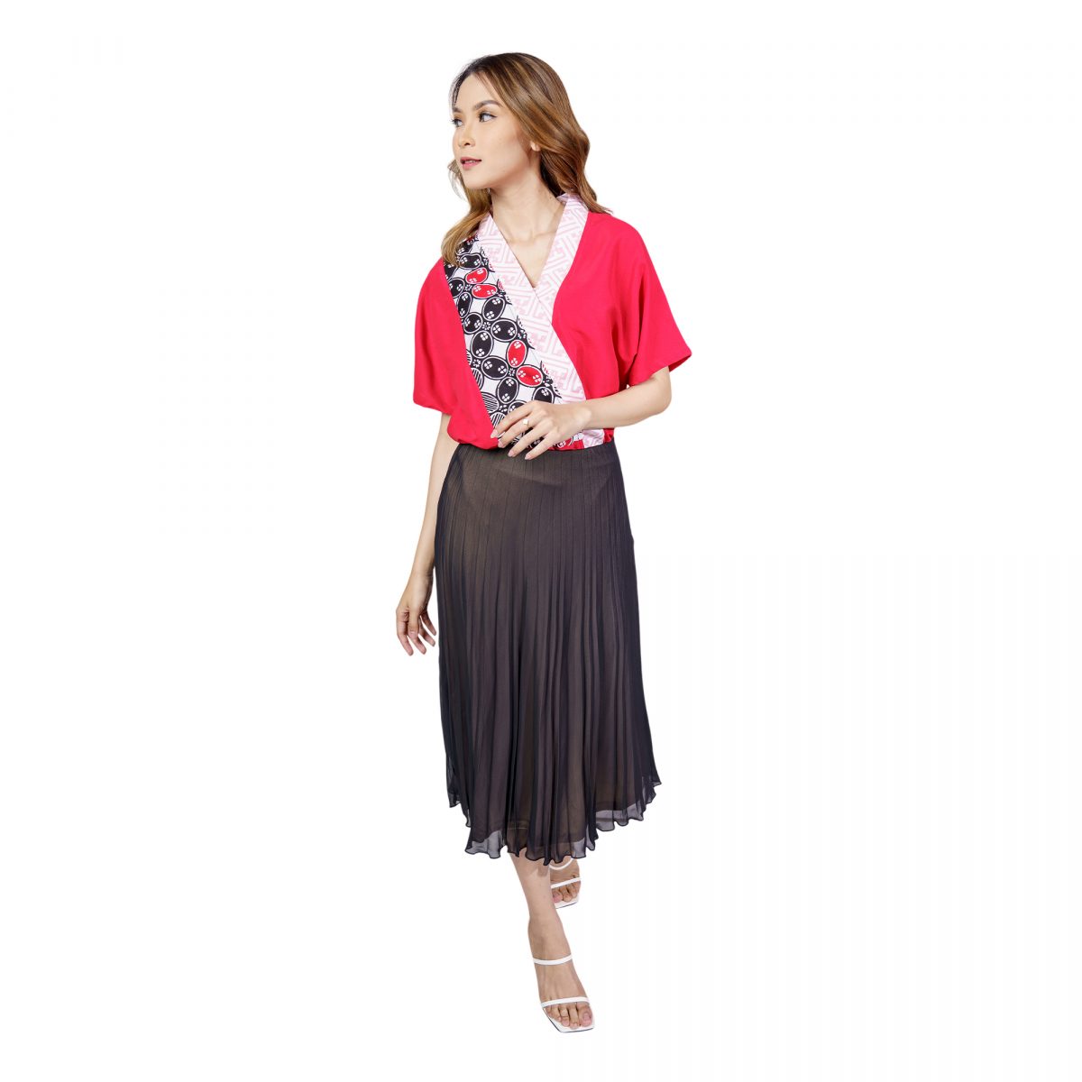 Athena Blouse Red Black - Image 6