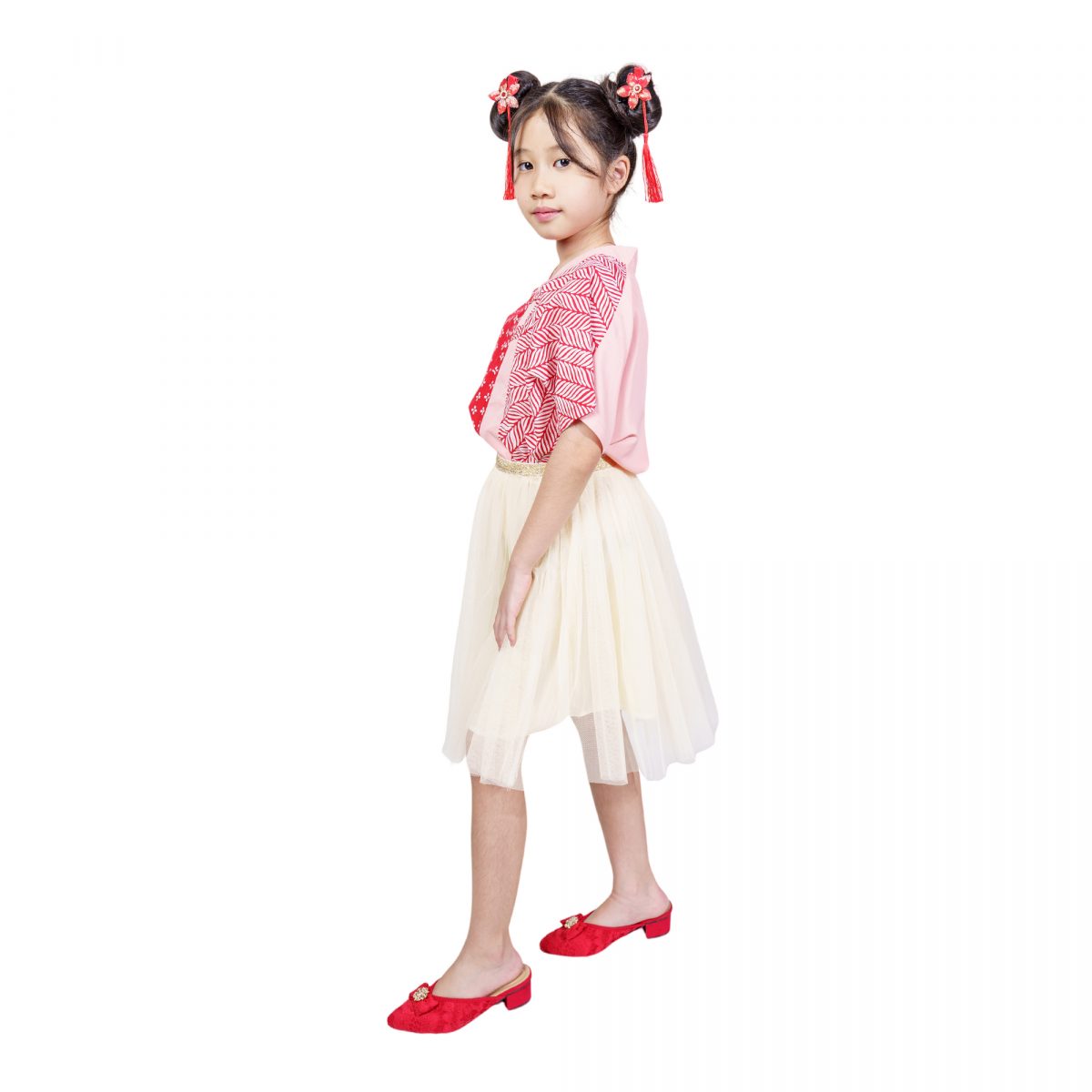 Inara Blouse Kids Red - Image 4