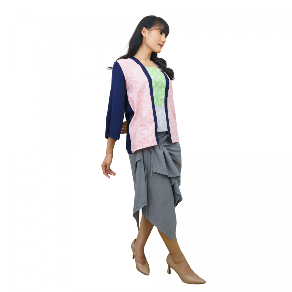 Valerie Blouse Navy Pink - Image 4