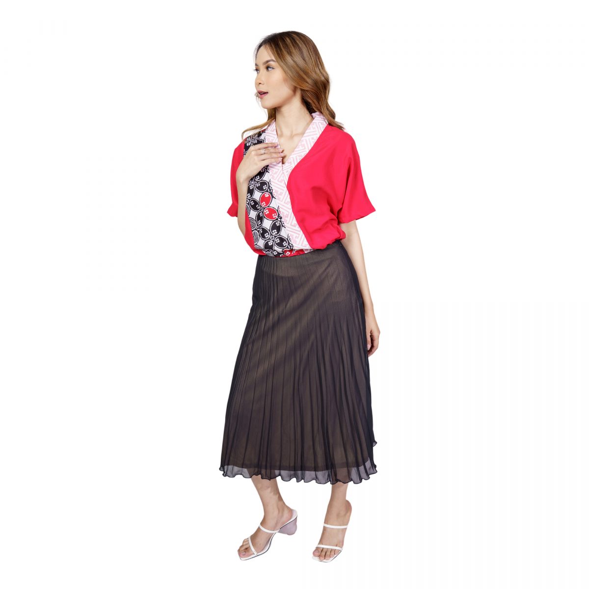 Athena Blouse Red Black - Image 4