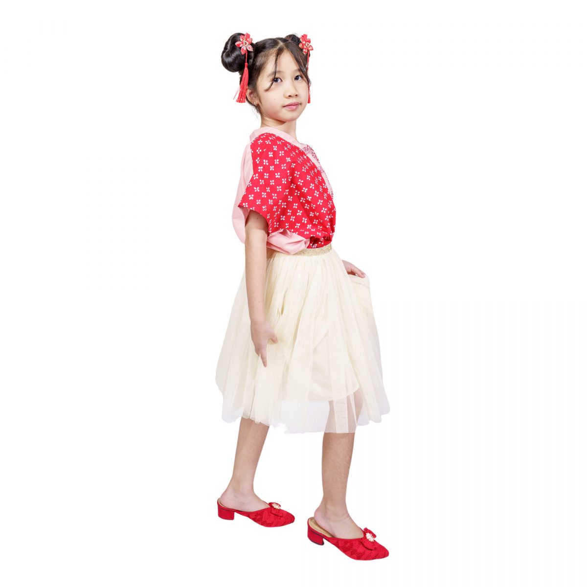 Inara Blouse Kids Red - Image 3