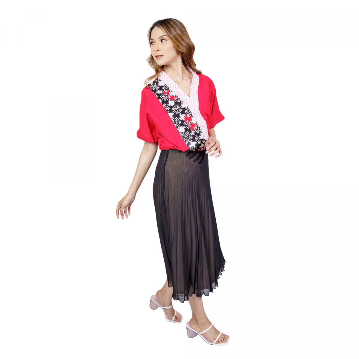 Athena Blouse Red Black - Image 3