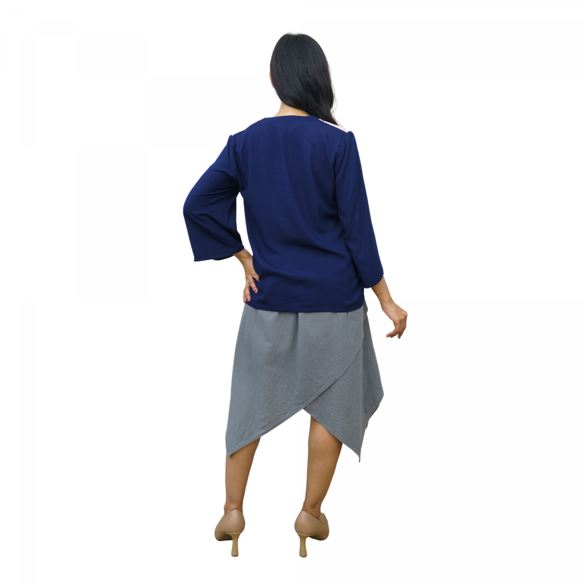 Valerie Blouse Navy Pink - Image 5