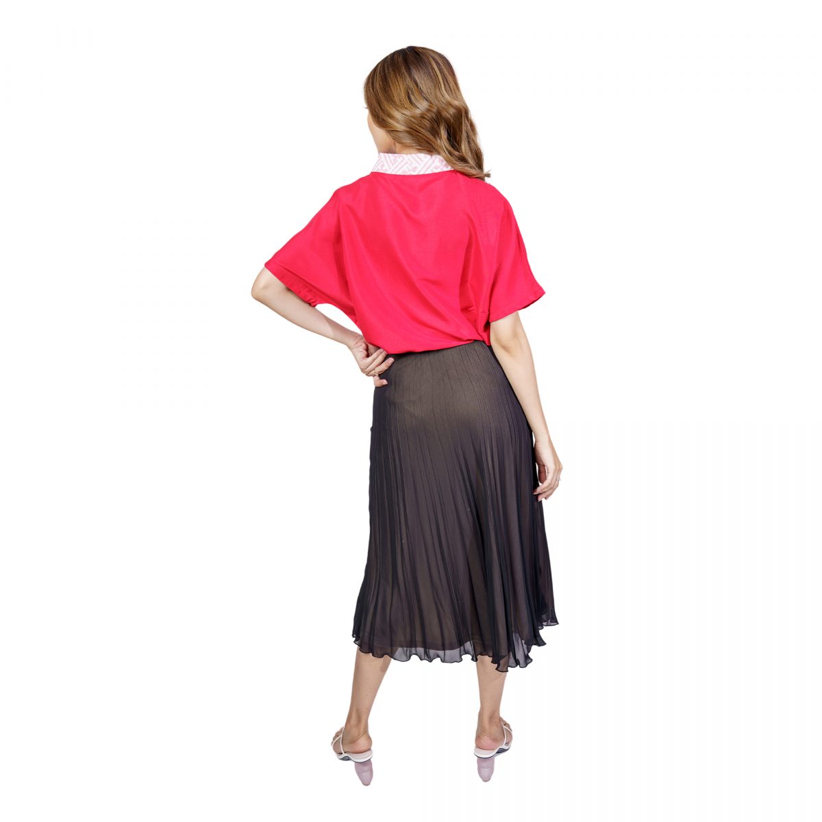Athena Blouse Red Black - Image 5