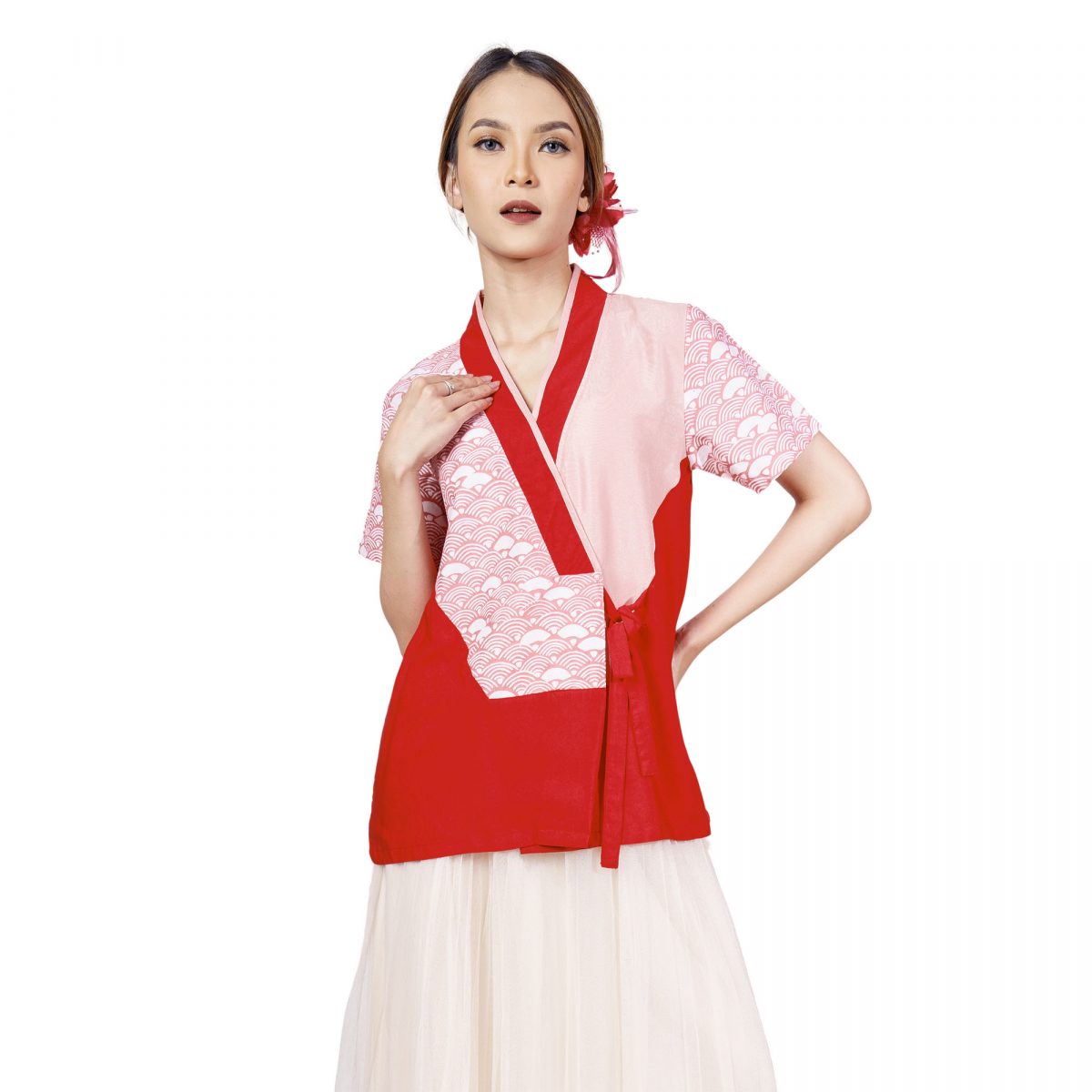 Sejiwa Blouse Red Pink