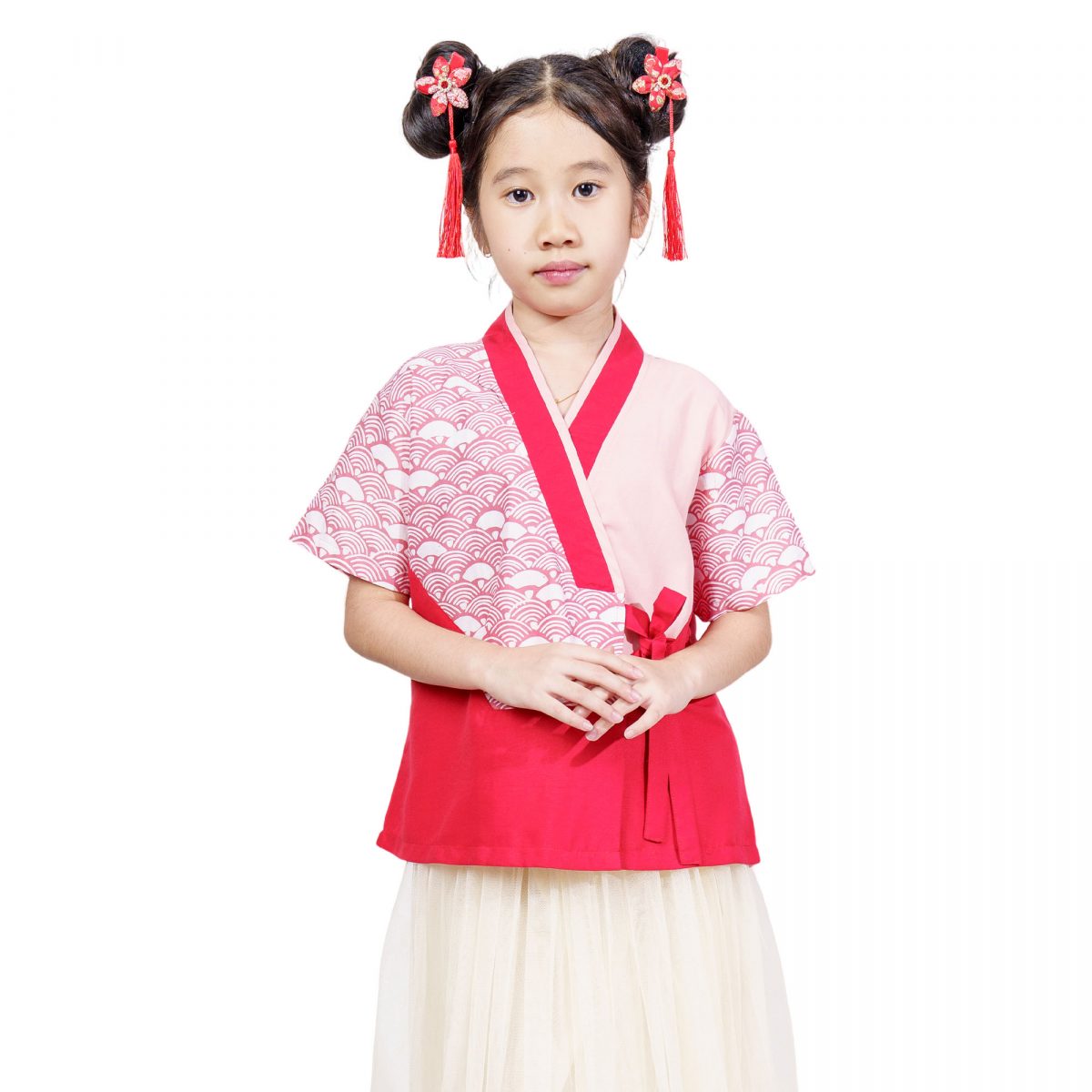 Sejiwa Blouse Kids Red Pink