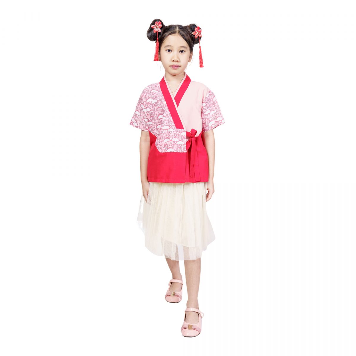 Sejiwa Blouse Kids Red Pink - Image 6