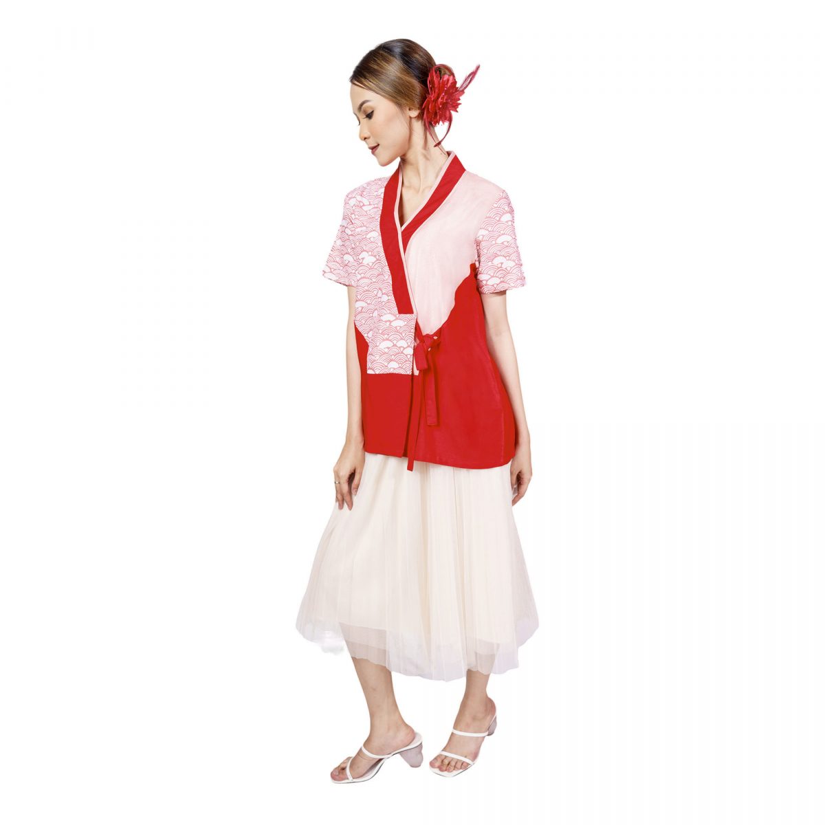 Sejiwa Blouse Red Pink - Image 4