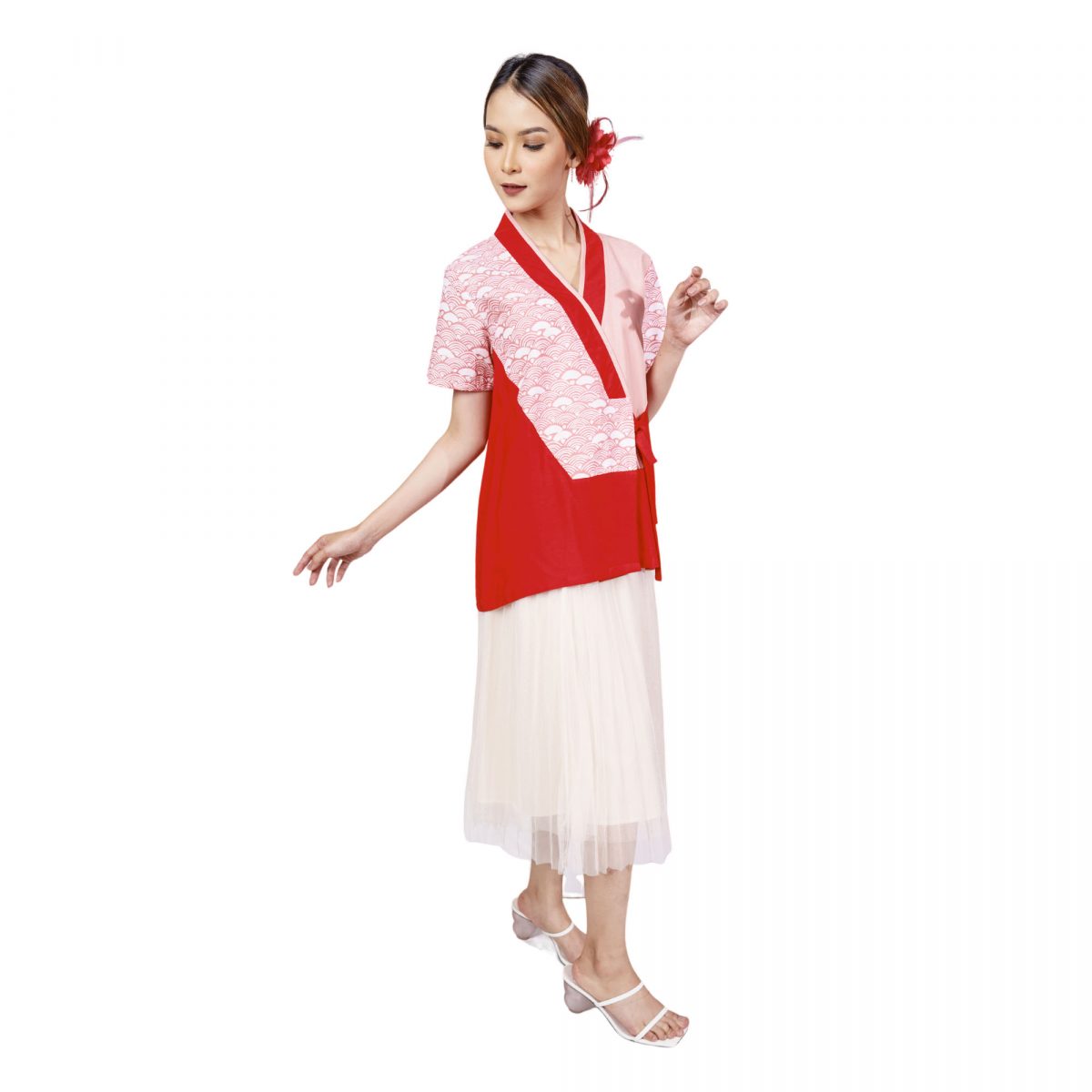 Sejiwa Blouse Red Pink - Image 3